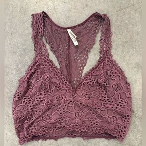Zenana Outfitters Mauve Lace Racerback Bralette
